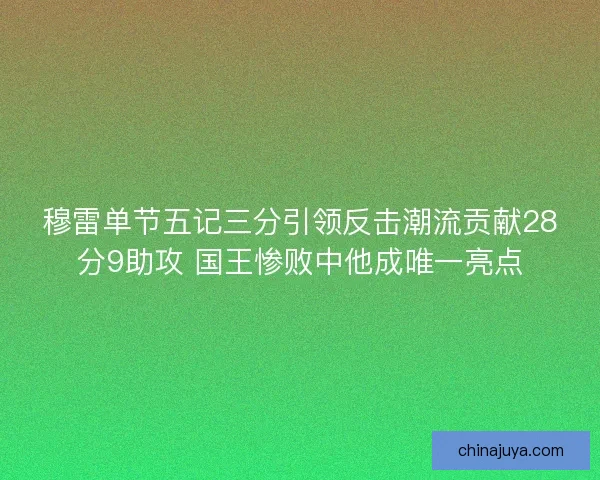 穆雷单节五记三分引领反击潮流贡献28分9助攻 国王惨败中他成唯一亮点