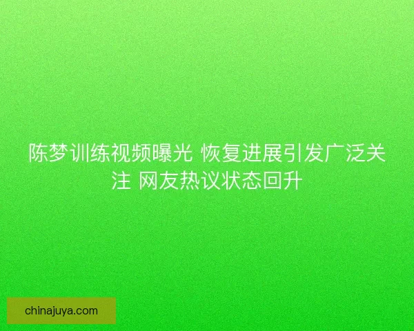 陈梦训练视频曝光 恢复进展引发广泛关注 网友热议状态回升